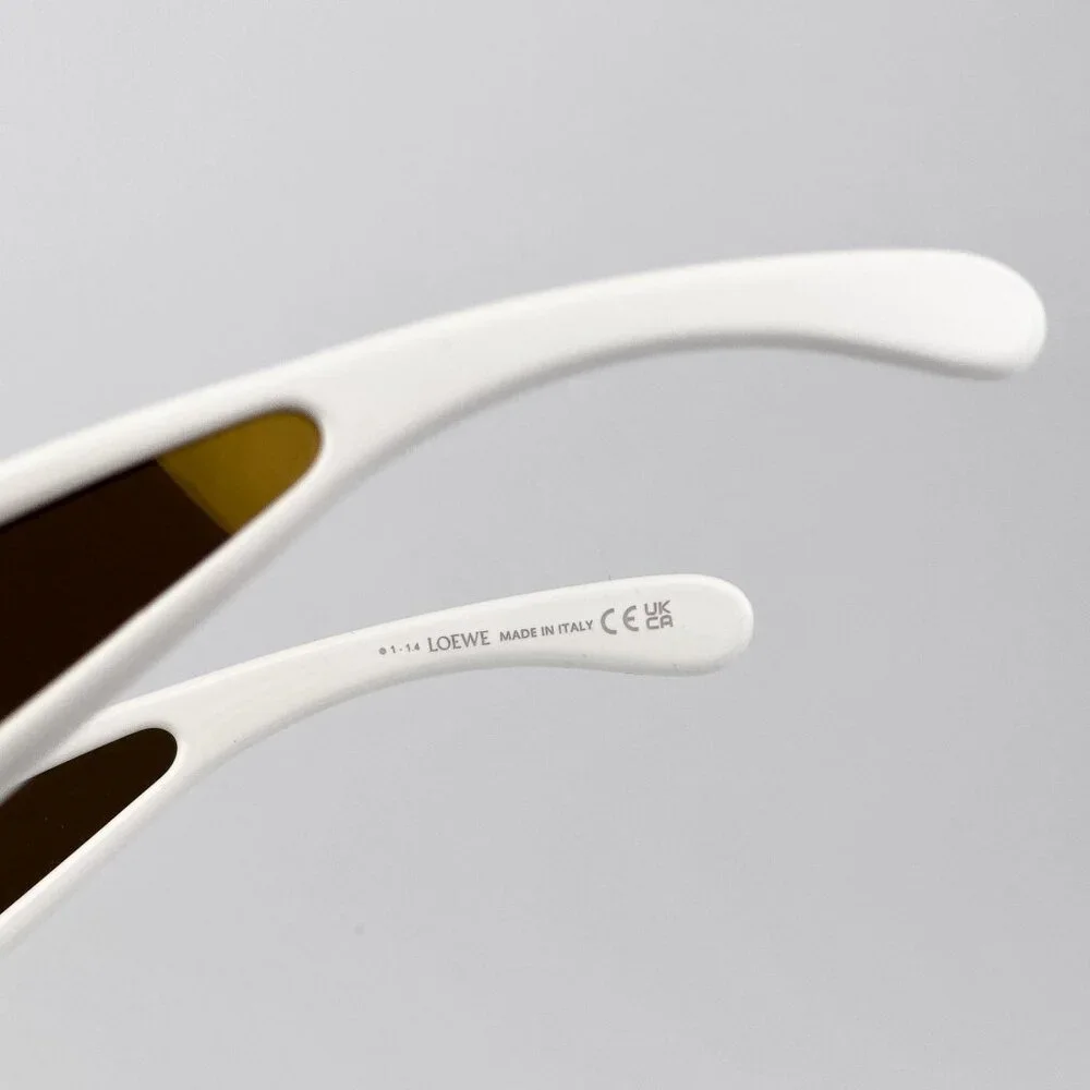 Loewe x Paula’s Ibiza Sunglasses – Ivory Pilot Frame Brown Gold LW40132I 25G